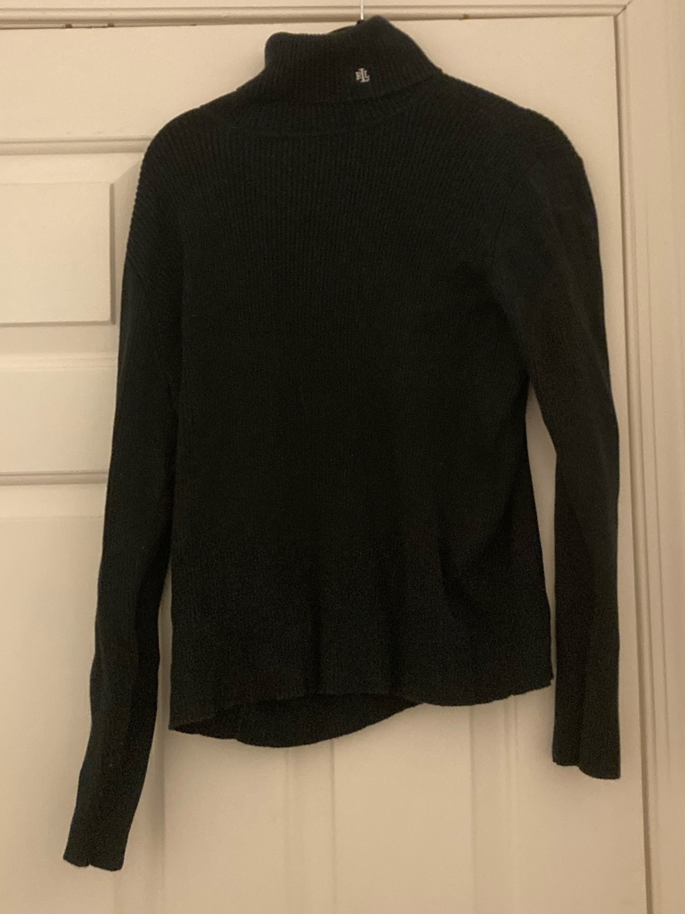 Lauren Ralph Lauren Black Ribbed Turtleneck Sweater